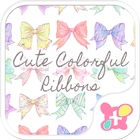 Cute Colorful Ribbons icône