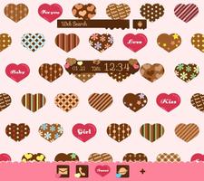 Chocolate Hearts Wallpaper Affiche