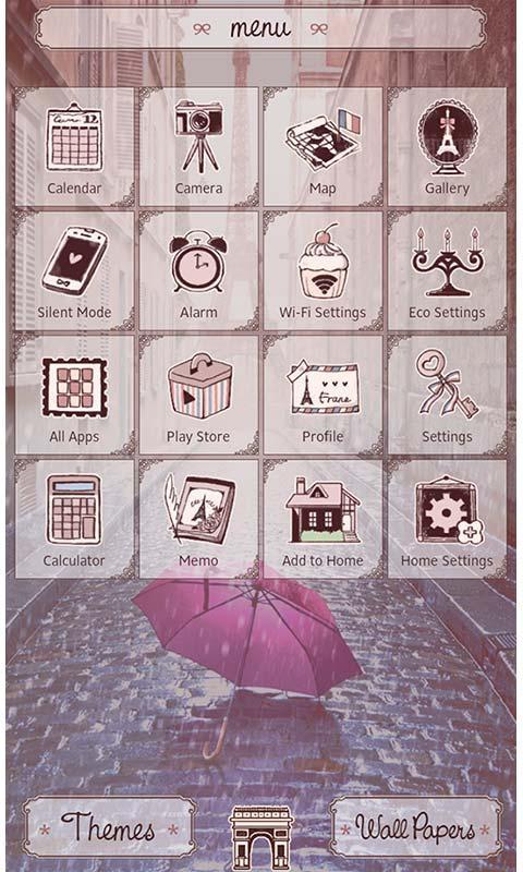 Android 用の かわいい壁紙 アイコン 雨のエッフェル塔 Apk をダウンロード