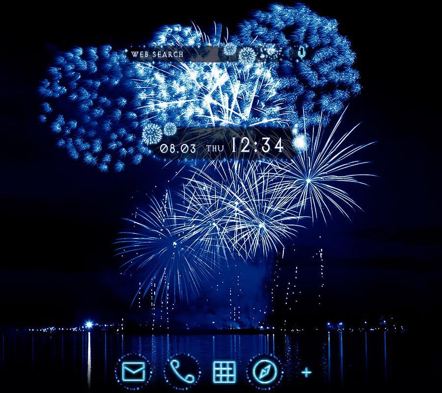 Cool Wallpaper Blue Fireworks Theme For Android Apk Download
