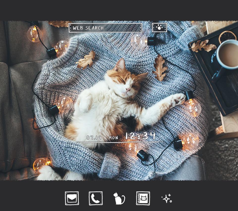 Android 用の 猫壁紙アイコン 秋の日のおひるね 無料 Apk をダウンロード