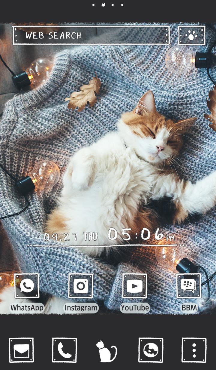 Android 用の 猫壁紙アイコン 秋の日のおひるね 無料 Apk をダウンロード