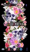 Poster Botanical Skulls Theme