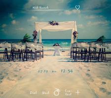 Cute Theme-Beach Wedding- poster