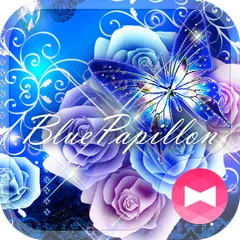 Beautiful Theme Blue Papillon APK download