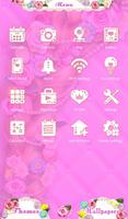 Cute Theme-Flowery Princess- تصوير الشاشة 1