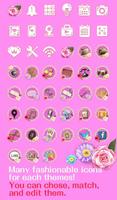 برنامه‌نما Cute Theme-Flowery Princess- عکس از صفحه