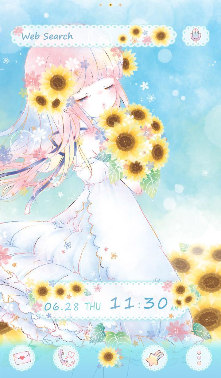 可愛い 壁紙アイコン フラワリーキス ひまわり 無料 For Android Apk Download