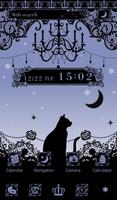 Gothic-Starry Sky, Black Cat- Affiche
