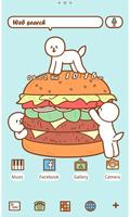 Funny Theme-Hamburger Bichon- Affiche