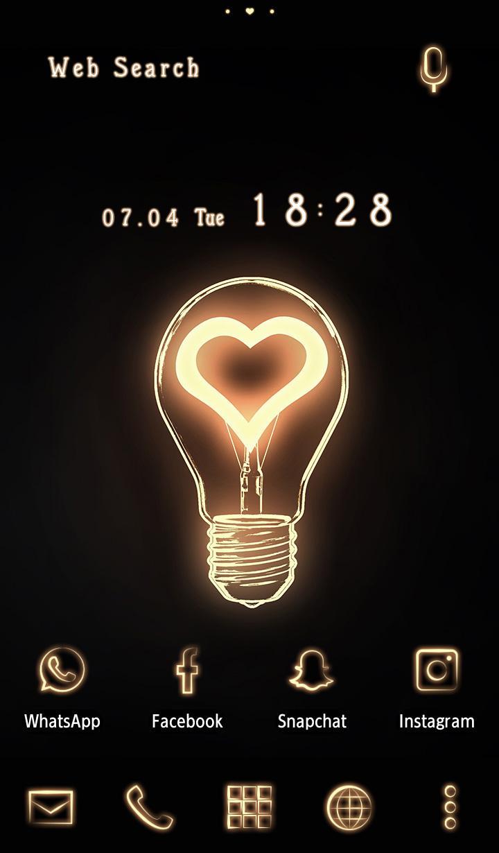 Cute Wallpaper Heart Bulb Theme For Android Apk Download