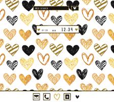 Gold & Black Hearts Theme poster