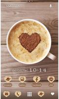 Cute Theme-Heart Latte- Affiche