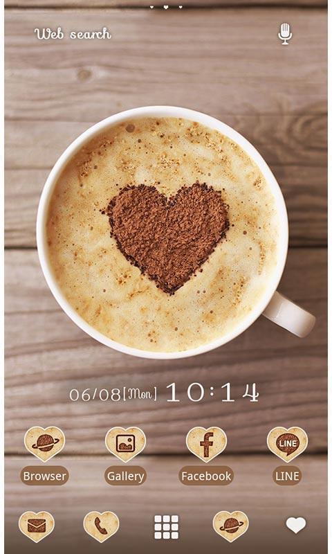 Android 用の かわいい壁紙 アイコン ハートのラテアート 無料きせかえ Apk をダウンロード