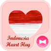 Indonesia Flag Heart Theme