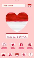 Indonesia Flag Heart Theme Affiche