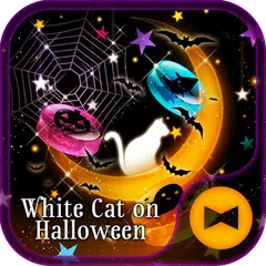 White Cat on Halloween +HOME APK Herunterladen