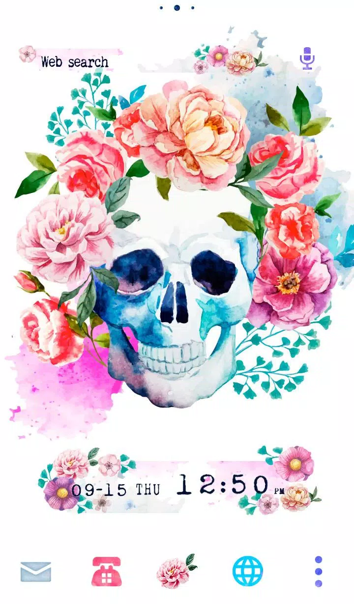 Skull Flowers Theme Home For Android Apk Download