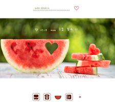Watermelon Heart Theme Affiche