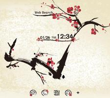 Japanese Style-Sumie Plum Affiche