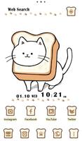 Cute Wallpaper Bread Cat Theme Affiche