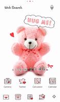 Poster Cute wallpaper-Pink Teddy Bear