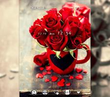 Cute wallpaper-Roses & Hearts পোস্টার