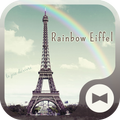 パリ壁紙アイコン Rainbow Eiffel 無料