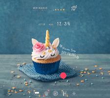 Unicorn CupcakeTheme Cartaz