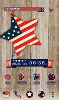 U.S.A. Flag Star-poster