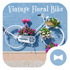 Vintage Floral Bike icône