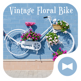 Vintage Floral Bike أيقونة