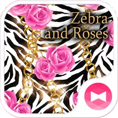 アニマル柄壁紙 Zebra+Rose アプリダウンロード