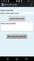 Short URL maker captura de pantalla 1