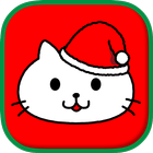 Kittens jump in Xmas icon