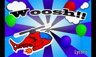 子供向け飛行機ゲームアプリ　　“Woosh” ポスター