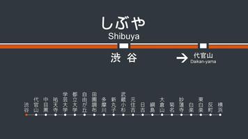 TouyokoLine  Station name 海報
