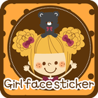 Girl's Face Sticker Shake1 simgesi