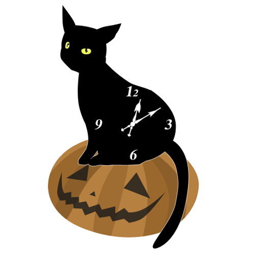 The Black Cat Analog Clock