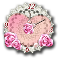 Heart Analog Clock Widget