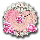 ハートのアナログ時計ウィジェット иконка