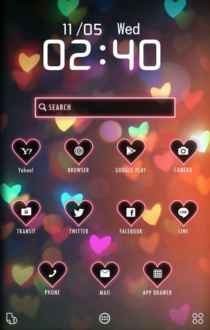 カラフルネオンハート 壁紙アイコンきせかえ無料 Para Android Apk Baixar