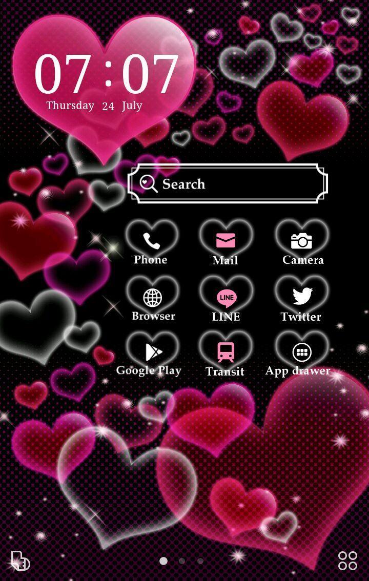 かわいいネオンハート 壁紙 無料きせかえ Buzzhome安卓下载 安卓版apk 免费下载