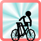 Road racing bicycle Stick man-icoon