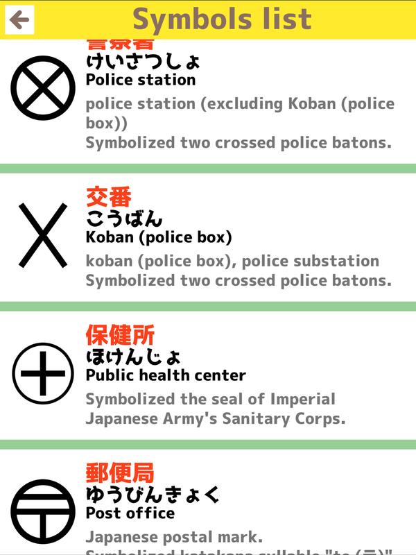 Japanese map symbols - Fun education series for Android ...