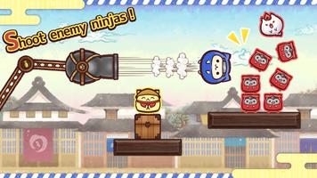 Ninja Cats Strike - slingshot  screenshot 1