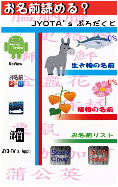 難読漢字 生き物や植物の名前読める Naturenames For Android Apk Download