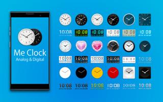 Me Clock -디지털 시계, 아날로그 시계 위젯 포스터