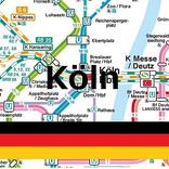 Köln Subway/Metro/Train Offline Map ケルン電車路線図　無料