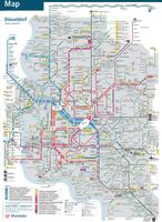 Dusseldorf Subway/Metro/Train Map デュッセルドルフ電車路線図無料 Cartaz